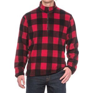 Hawke & Co Buffalo Check Fleece Jacket XL Zip Mock Neck Mens Pullover